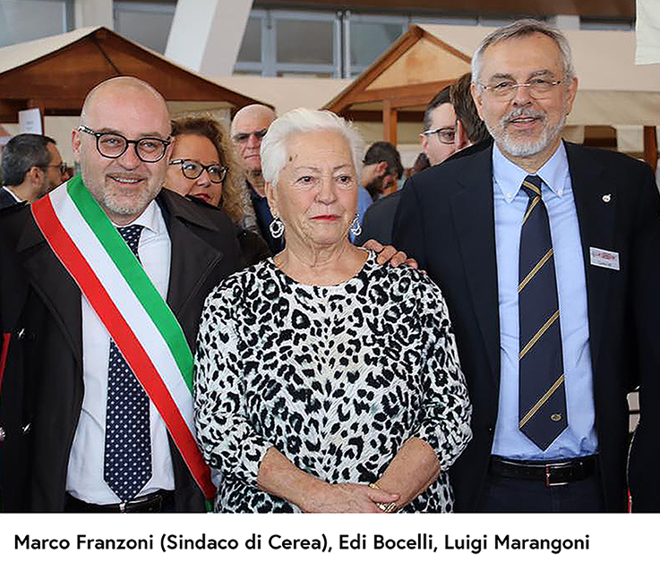 Edi Bocelli and Luigi Marangoni with the mayor Marco Franzoni at Cerea (Verona) - Pianura Golosa